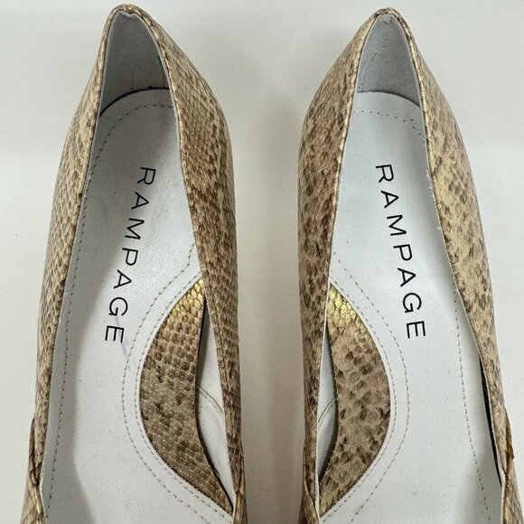 Rampage MARIA Women 8 Snake Skin Heels Pointed Toe Stiletto Metallic‎ Lot of 2 - Picture 8 of 16